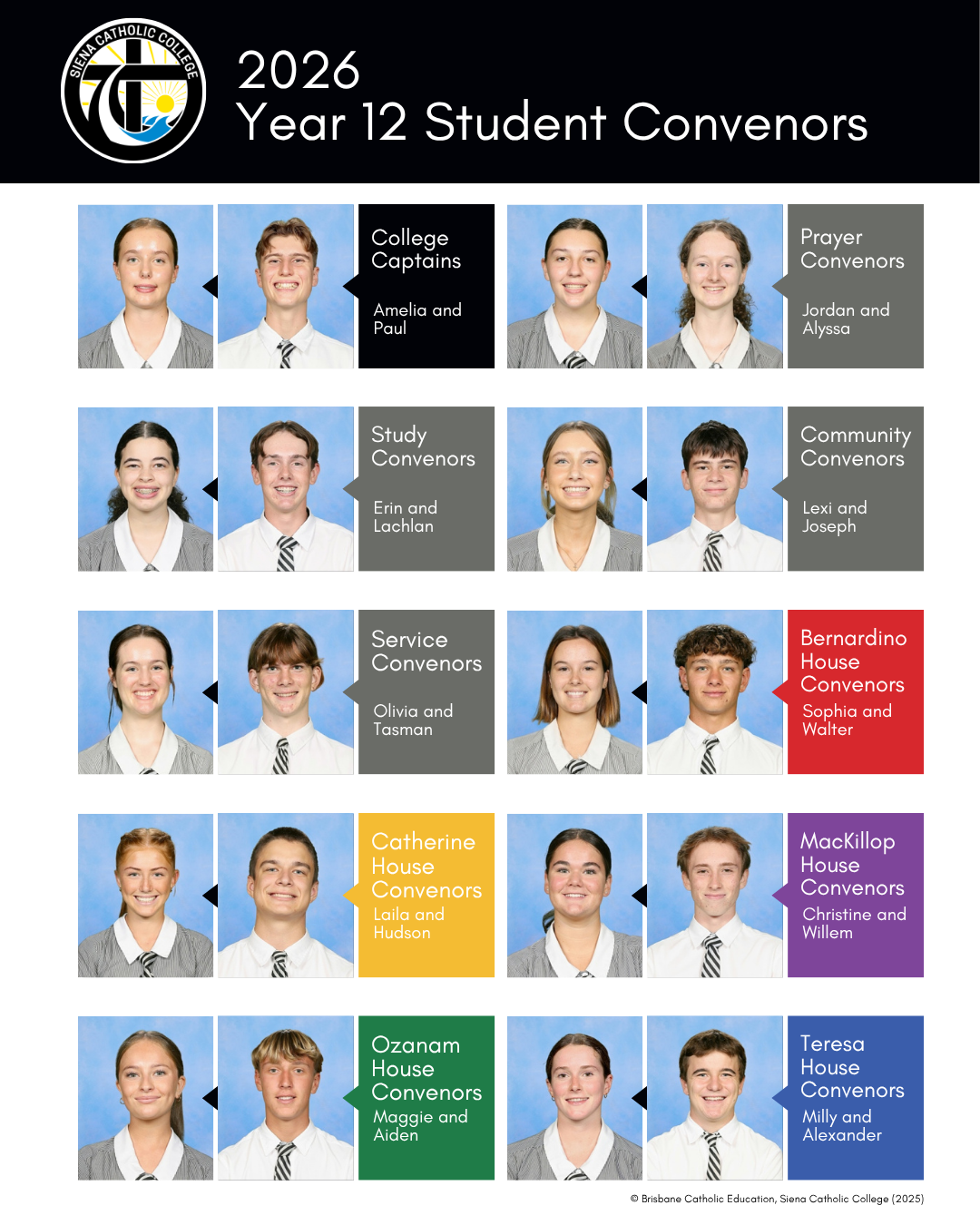 2026 Year 12 Student Convenors